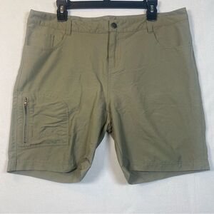 Pulse Olive Green Nylon Blend Shorts Size Large